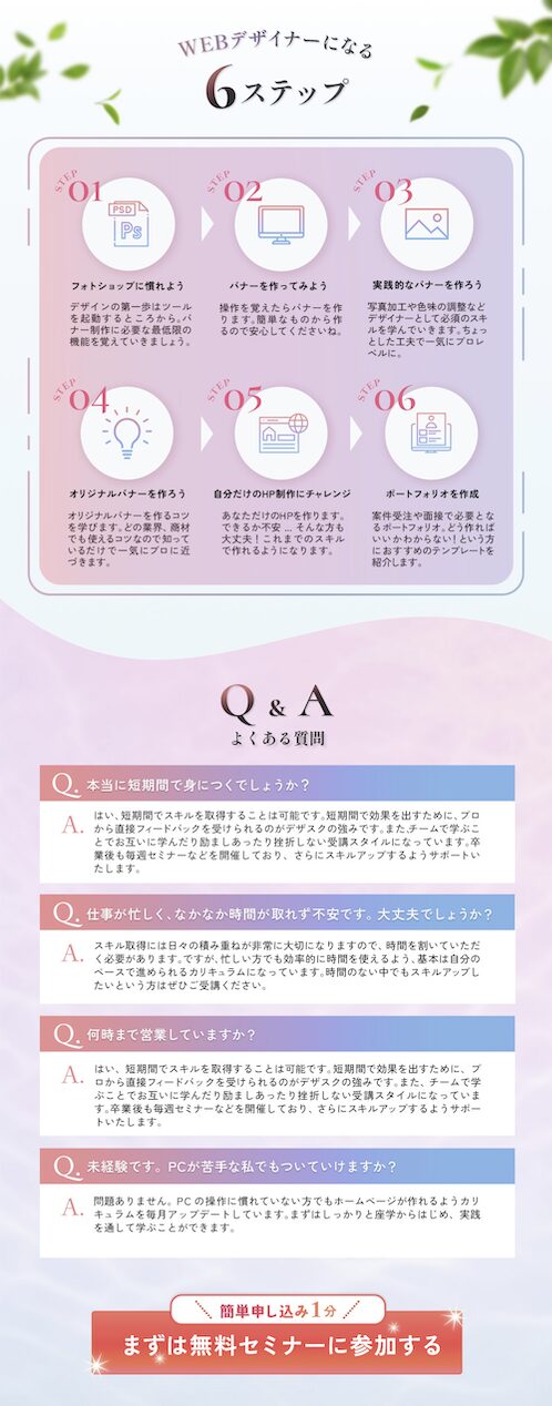LP6STEP、Q&Aエリア